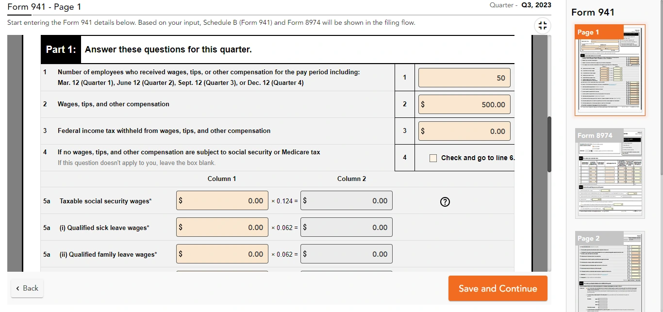 Enter Social Security & Medicare Taxes